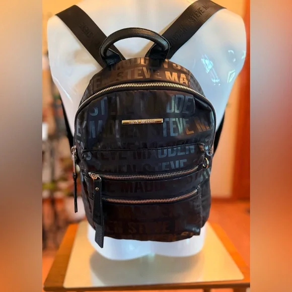 Steve Madden BSolly Nylon Logo Strap Backpack- Black/White Steve Madden | Bags | Steve Madden Bsolly Nylon Logo Strap  main image 4